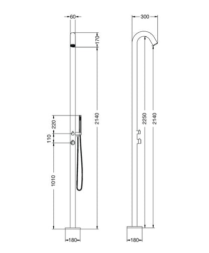 Rainware Outdoor Shower - Maroubra 9001 - Hot & Cold Shower & Handheld